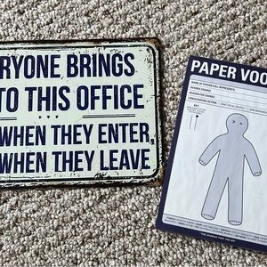 Office Sign - Cream and Black